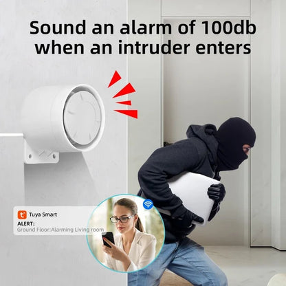 NAVKAR SYSTEMS Combo-CN307 ACJ-400 Home Security Alarm System Complete Kit with 1 Wireless Vibration Sensor VS-43 | Smart Anti-Theft Security System with App Alerts, SMS & Call Notifications