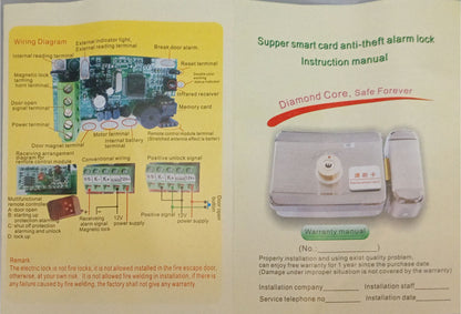 Electronic Lock Motor Operated Silent Outdoor Type Open by RFID Card, Remote, Switch, Security Lock,Steel Door Lock