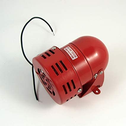 Industrial Motor Siren 220V Sound Range 100 Meter (Red, Small)