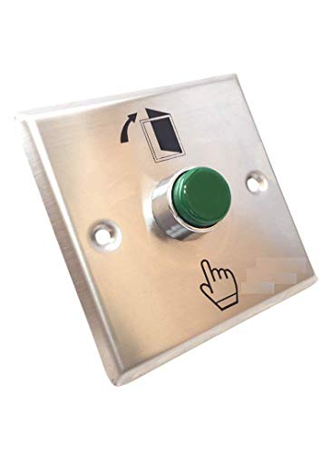 JENSONIC Stainless Steel Switch Panel Door Exit Push Button Access Control (3/3-inches)