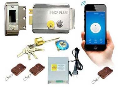 CP Plus Electronic Door Lock + Power Supply+3 Remote