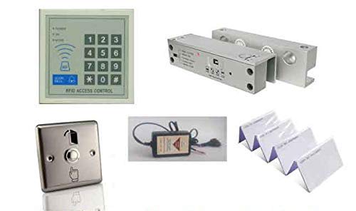RFID Card Password Based Access Control System, Fully Frameless Glass Door Lock, Exit Button, 12 v 2 Amp Adapter, 10 RFID Cards