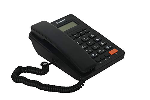 Spirit 221 Basic Corded Landline Phone with Display for Office & Home (Black)