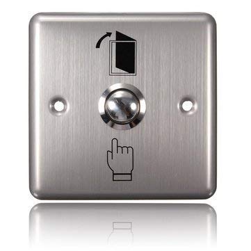 Stainless Steel Switch Panel Door Exit Push Button Access Control (3/3) inches