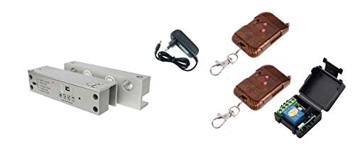 Fully Frameless Glass Door Lock with Adapter 12V Remote KIT and 2 REMOTES