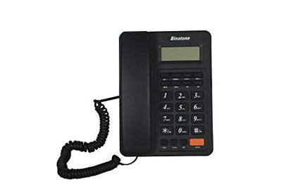 Spirit 221 Basic Corded Landline Phone with Display for Office & Home (Black)