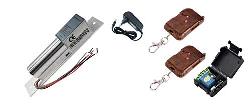 Drop Bolt Lock with Adapter & 12V Remote KIT and 2 REMOTES