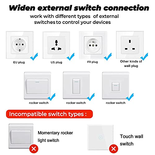 Navkar Systems Mini WiFi Switch Module 16A Wi-Fi Intelligent Relay Light Switch APP Remote Control Voice Control