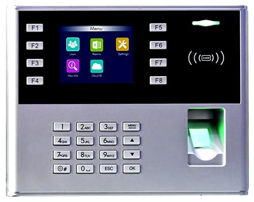 NavKar Systems Biometric Fingerprint Sensor Scanner Time Attendance Clock Employee Checking-in Recorder Machine - Upto 10000 Finger Capacity