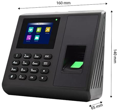 NavKar Systems Biometric Fingerprint Sensor Scanner Time Attendance & Access Control Scanner Clock Employee Checking-in Recorder Machine- Upto 2000 Finger Capacity