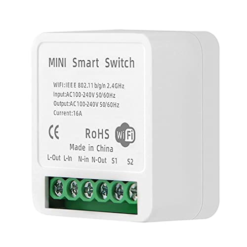 NavKar Systems Mini WiFi Switch Module 16A Wi-Fi Intelligent Relay Light Switch APP Remote Control Voice Control