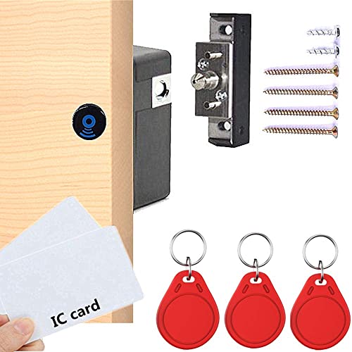 Electronic Cabinet Lock, Hidden DIY RFID Lock ，for Wooden Cabinet Drawer Locker Cupboard Punch-Free, Locker Lock, Wardrobe Lock, Drawer Lock