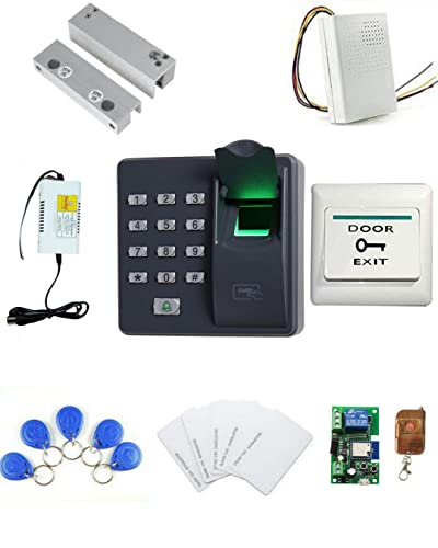Biometric Access Control + Fully Frameless Glass Drop Bolt Lock with WiFi Receiver