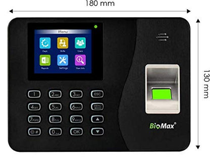 BIOMAX N-WL20 Finger Based Attendance Machine With Inbuilt Wi-Fi Mode