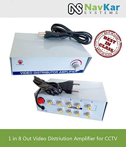 NAVKAR SYSTEMS 1 in 8 Out Video Distribution Amplifier for CCTV (VDA)