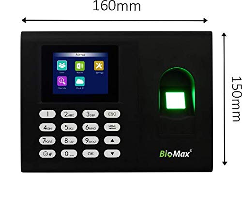 Biomax Fingerprint Machine with Inbuilt Battery & WiFi (Model: N-E90Pro+B) with Free Cloud Software for One Year