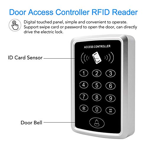 Door Access Controller RFID Reader 125KHz Access Control Keypad Digital Panel Card Reader Home Safety Protection Door Lock System