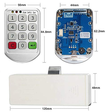 NAVKAR SYSTEMS Electronic Digital Password Lock Digital Key Pad Numbers Door Lock Combination Drawer Lock for Wood Cabinet Code Password Locks