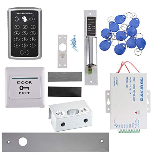 NAVKAR SYSTEMS 125KHz RFID ID Card Password Access Control System Kit Electric Magnetic Lock - Door Lock Kit for All Kinds of Places, Such as Bank, Hotel, Office, Computer Room, Factory, etc.