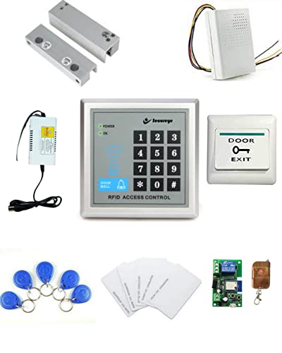Card Access Control + Fully Frameless Glass Drop Bolt with WiFi Receiver
