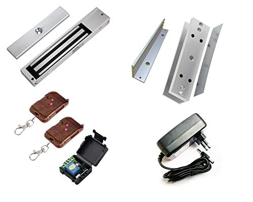 EM Lock with L Bracket, U Bracket, 12V Remote KIT and 2 REMOTES