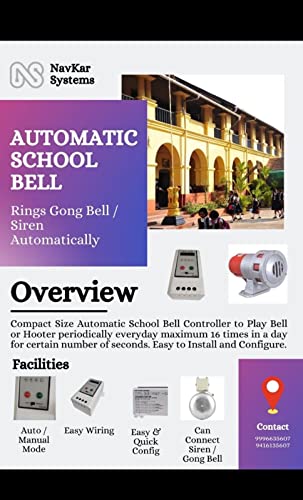 Automatic School Bell with Hooter of 1.5 km Range for School, Collage