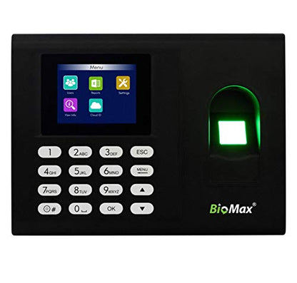 Biomax Fingerprint Machine with Inbuilt Battery & WiFi (Model: N-E90Pro+B) with Free Cloud Software for One Year