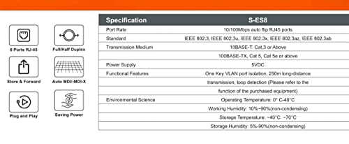 Navkar Systems Secureye 8 Port Desktop Switch
