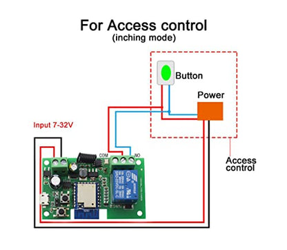 Tuya WiFi Switch Smart 1CH Relay Module DC5V 12V 24V Self-Locking RF433 Receive WI-FI Garage Door Opener Work with Alexa