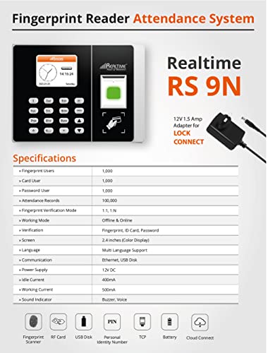 Realtime RS9n Biometric Attendance Machine