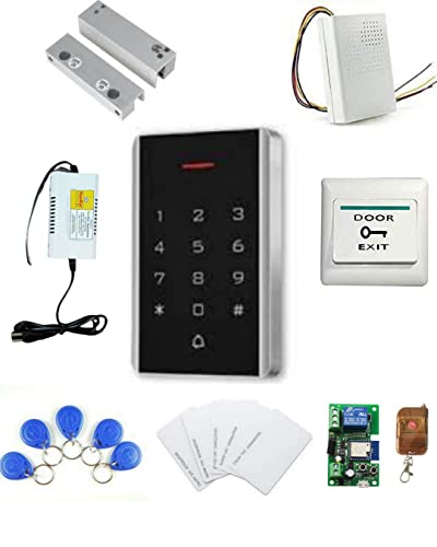 Card Access Control + Fully Frameless Glass Drop Boltk with WiFi Receiver