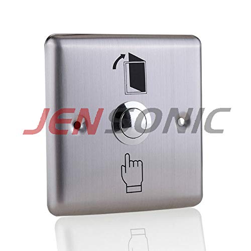 JENSONIC Stainless Steel Switch Panel Door Exit Push Button Access Control (3/3) inches