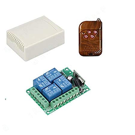 DC 12v 4CH Channel Wireless RF Remote Control Switch Transmitter Receiver 10A Relay