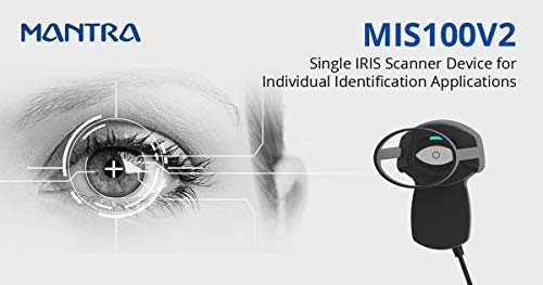 Mantra MIS100V2 Single IRIS Scanner Corded Portable Scanner with RD Service