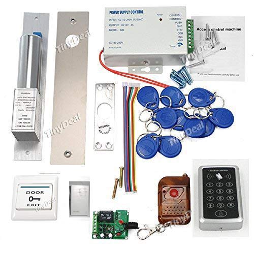 NAVKAR SYSTEMS DIY Full Kit Set RFID Keypad Access Control System, Electric Drop Bolt Lock, Door Bell and Remote Control