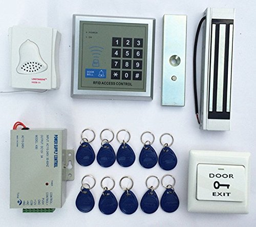 125Khz RFID ID Card Reader Password and Keypad Door Lock Access Control Kit (11.7 x 11.7 x 2.1cm)