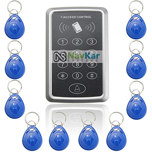 NAVKAR SYSTEMS RF PIN Access Control Panel with 10 Keychain Tags