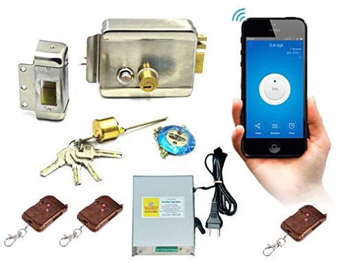 Electronic Lock to Operate by Remote (3 Remotes) & Mobile App for Metal Gate