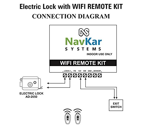 Electronic Lock to Operate by Remote (3 Remotes) & Mobile App for Metal Gate