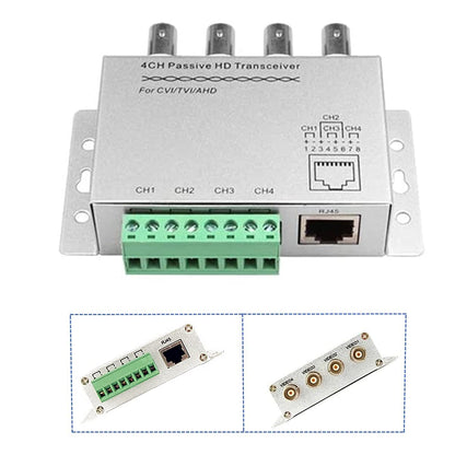 4 Channel HDCVI AHD HDTVI CVBS UTP Video Balun Passive hdcvi transceiver - Set of 2